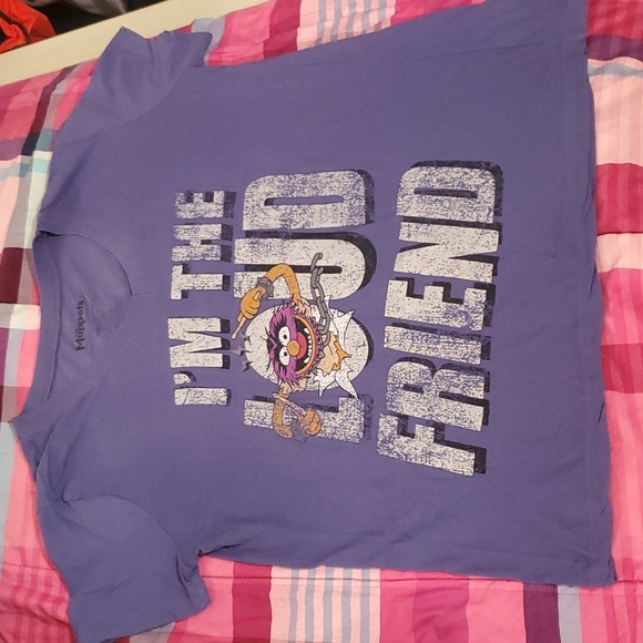 🥨6 for$20 Women's 1X Purple Muppet V-Neck Tee - Picture 1 of 3